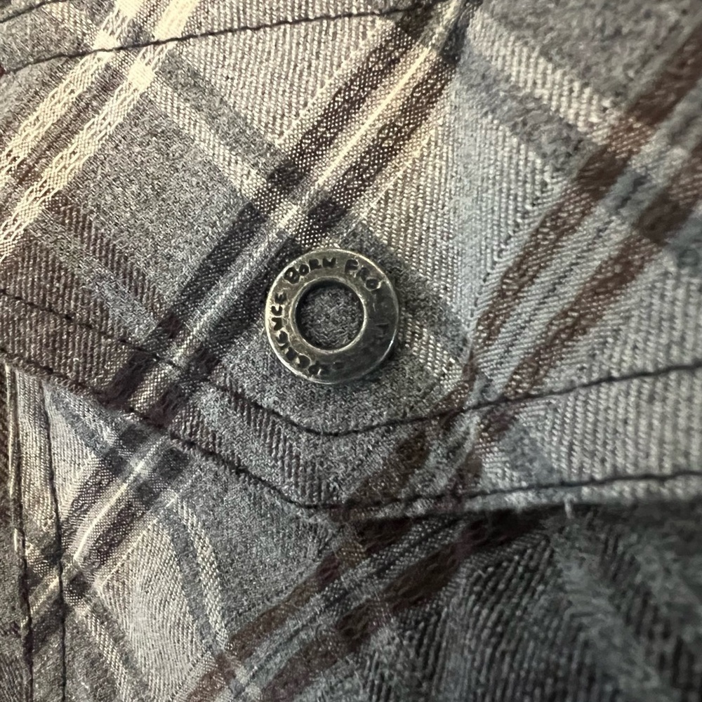 Prana Men's Gray and Brown Plaid Shirt - Picture 3 of 6